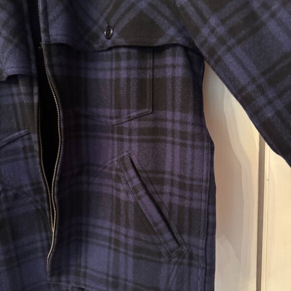 Wallace and Barnes from J. Crew zip-front wool workshirt * Medium * Navy/Black - Picture 5 of 6